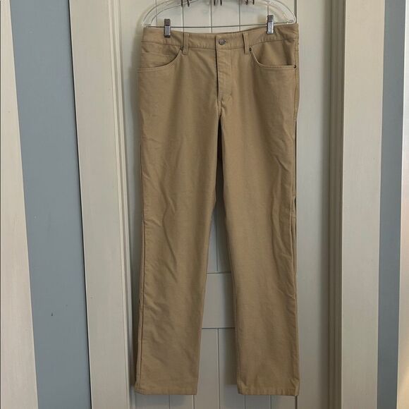 Lululemon ABC Classic-Fit Pant Utilitech Raw Linen Straight-Leg Pants 34x32 - Picture 1 of 9